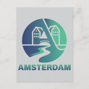 Amsterdam Nederländerna Europa Vykort