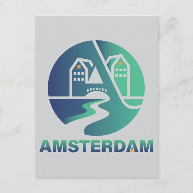 Amsterdam Nederländerna Europa Vykort (Framsida)