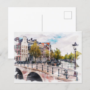 Amsterdam, Nederländerna Helg Vykort