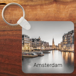 Amsterdam Nederländerna Holland Dutch Souvenir Nyckelring