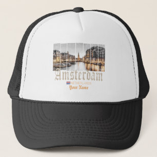 Amsterdam Nederländerna Holland vintage souvenir Keps