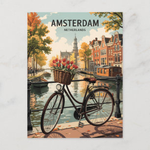 Amsterdam Nederländerna Inbjudan Vykort