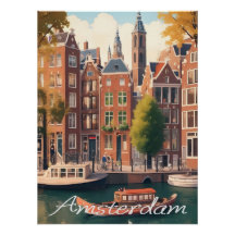 Amsterdam Nederländerna Kanal Arkitektur Scen