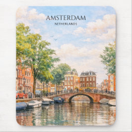 Amsterdam Nederländerna Kanal Färgrik Stad | Resa Musmatta