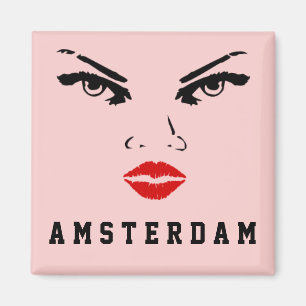 Amsterdam Nederländerna kvinna Magnet
