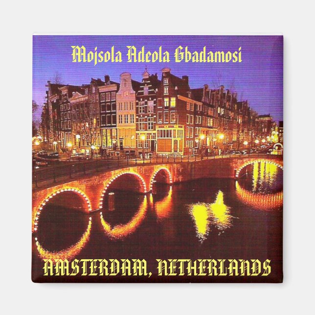 AMSTERDAM, NEDERLÄNDERNA MAGNET (Framsidan)