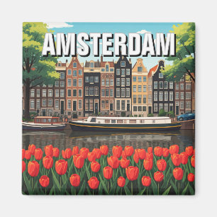 Amsterdam Nederländerna Magnet