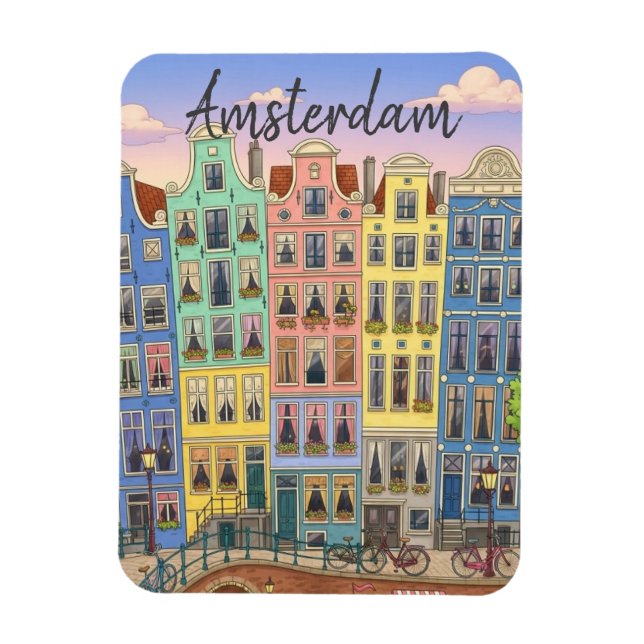 Amsterdam Nederländerna Magnet (Vertikal)
