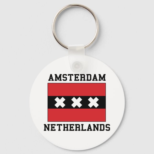 Amsterdam Nederländerna Nyckelring (Framsida)