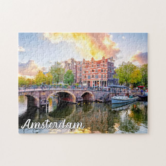 Amsterdam, Nederländerna Pussel (Horisontell)