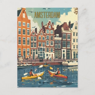 Amsterdam Nederländerna Resa Vykort