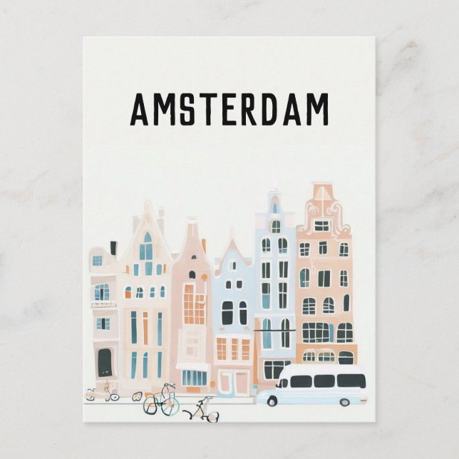 Amsterdam Nederländerna Vykort (Framsida)