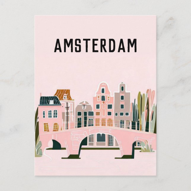 Amsterdam Nederländerna Vykort (Framsida)