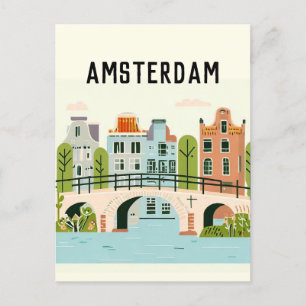 Amsterdam Nederländerna Vykort