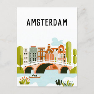 Amsterdam Nederländerna Vykort