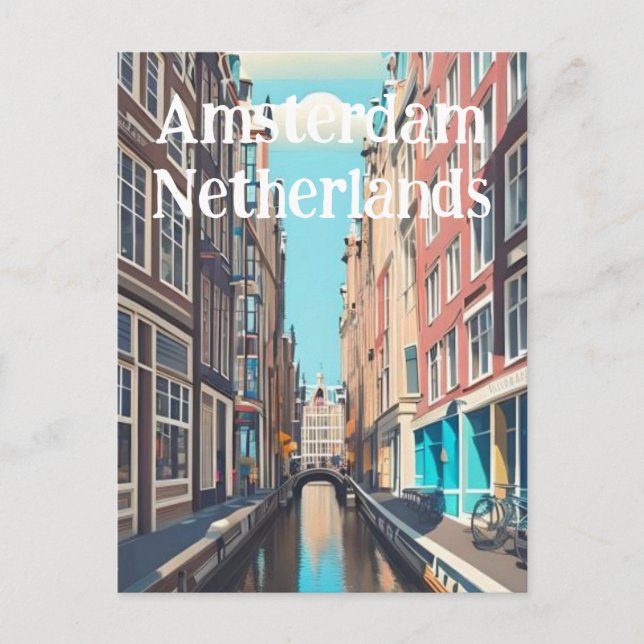 Amsterdam Nederländerna Vykort (Framsida)