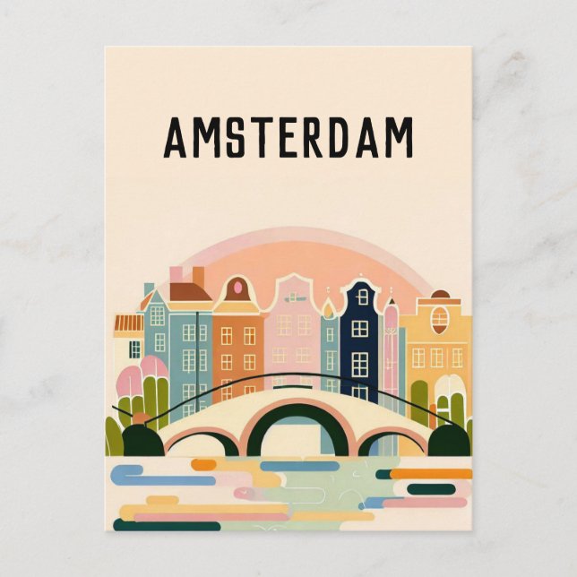 Amsterdam Nederländerna Vykort (Framsida)