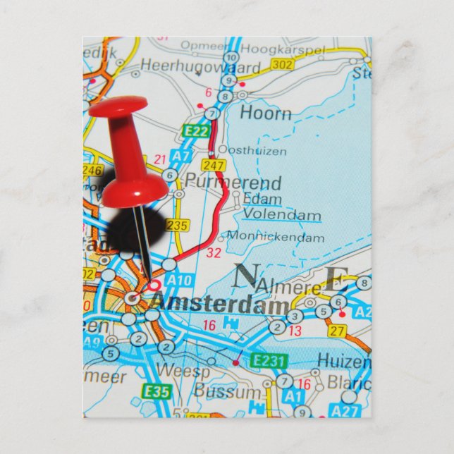 Amsterdam, Nederlands Vykort (Framsida)