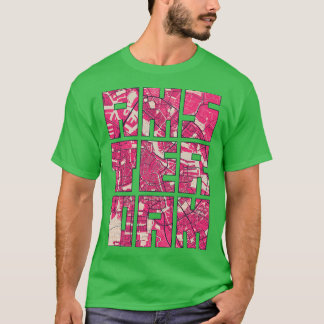 Amsterdam Nederländska Blommarna City Karta Typogr T Shirt