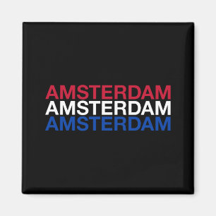 AMSTERDAM Nederländska Flagga Magnet