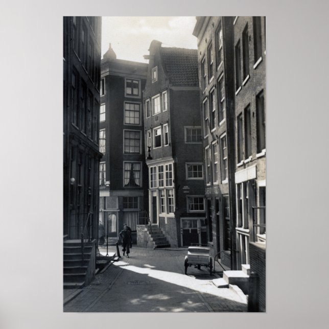 Amsterdam Netherlands St. Olofssteeg Street Poster (Framsidan)