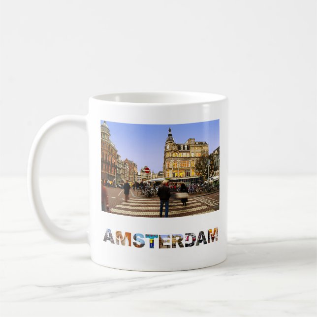 Amsterdam Netherlands Travel Photo Skapar din egen Kaffemugg (Vänster)