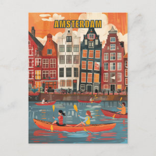 Amsterdam Netherlands Travel Vykort
