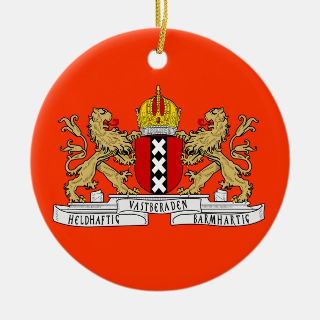 Amsterdam Netherlans beställnings- julprydnad Julgransprydnad Keramik (Framsidan)