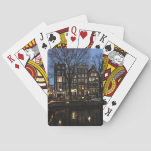 Amsterdam Night on Canal in Holland Casinokort