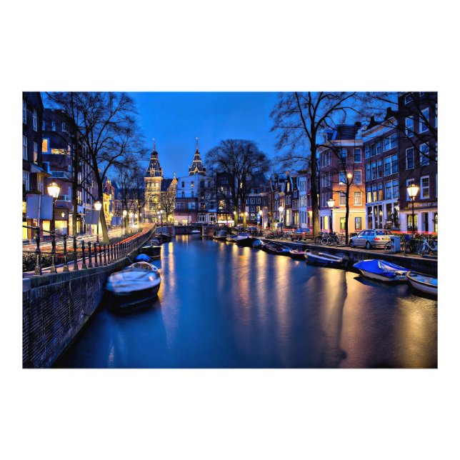 Amsterdam Night Tapet-67657 Fototryck (Framsidan)