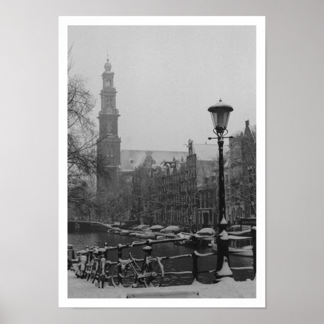 Amsterdam poster kanal Prinsengracht (Framsidan)