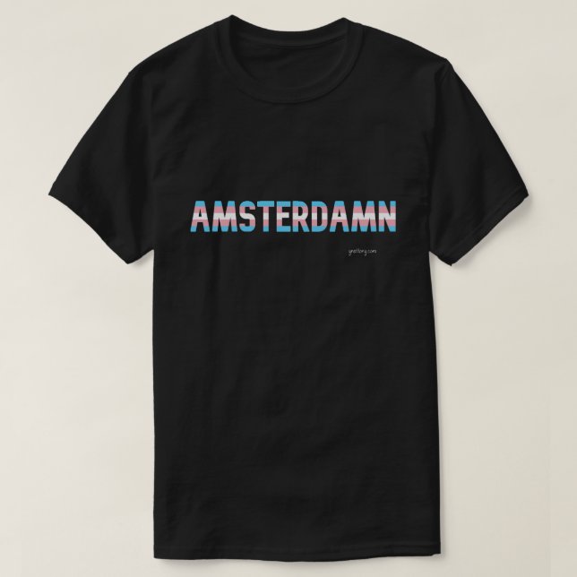 Amsterdam Pride Transgender Flagga T Shirt (Design framsida)
