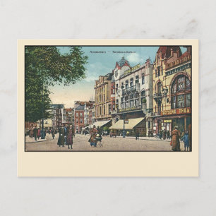 Amsterdam Rembrandtplein Postcard Tidigt 1900-tale Vykort