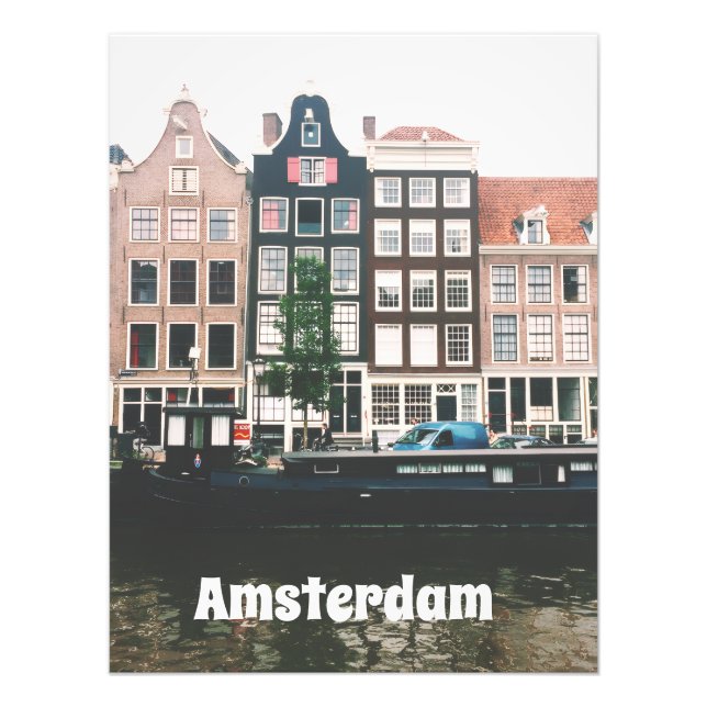 Amsterdam Resa Souvenir Fototryck (Framsidan)