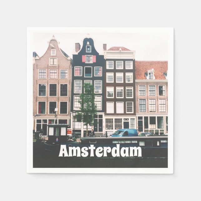 Amsterdam Resa Souvenir Pappersservett (Framsidan)