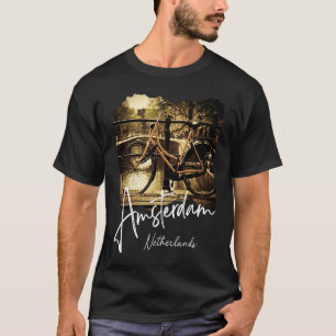 Amsterdam Retro Design Nederländerna Holland Amste T Shirt