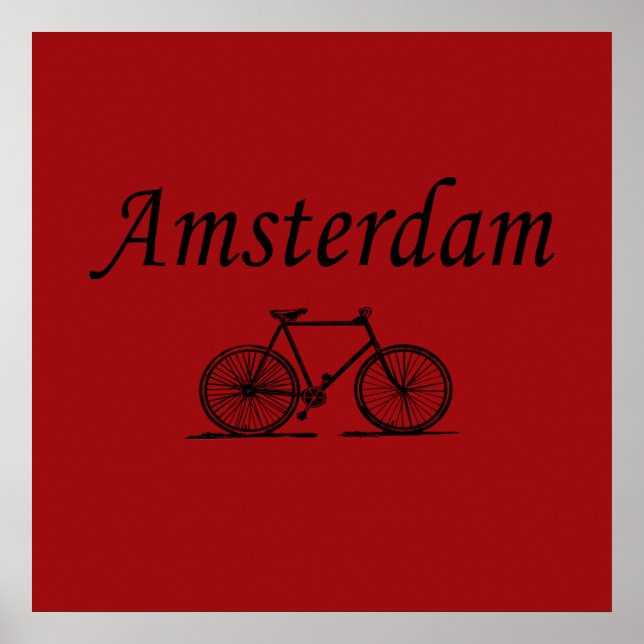 Amsterdam retrocykel poster (Framsidan)