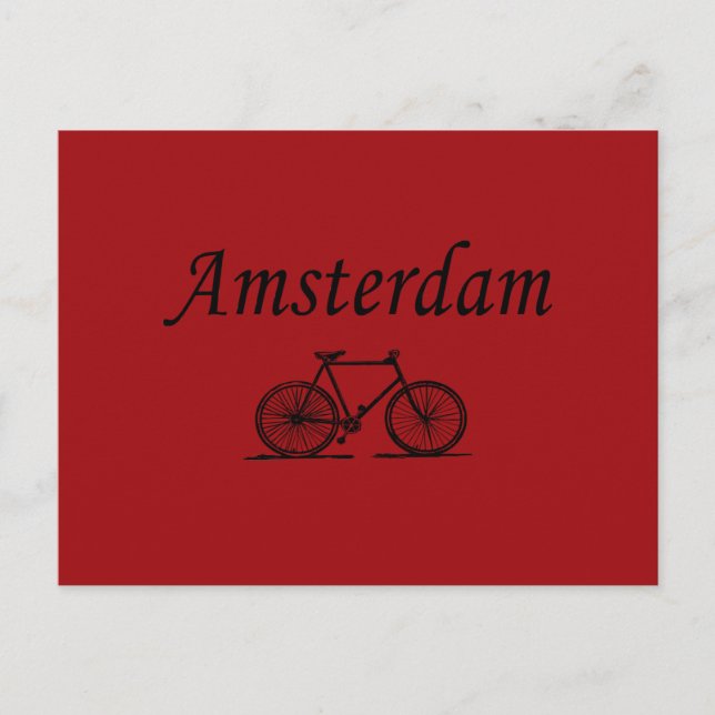 Amsterdam retrocykel vykort (Framsida)