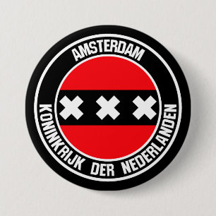 Amsterdam Round Emblem Knapp