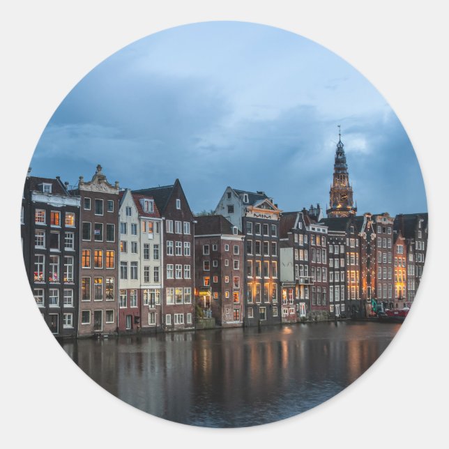 Amsterdam Runt Klistermärke (Framsida)