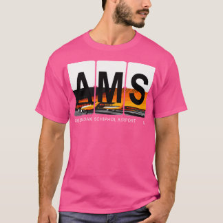 Amsterdam Schiphol Airport Netherlands Ams Iata-Co T Shirt