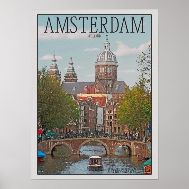 Amsterdam - Sint Nicolaaskerk Poster (Framsidan)