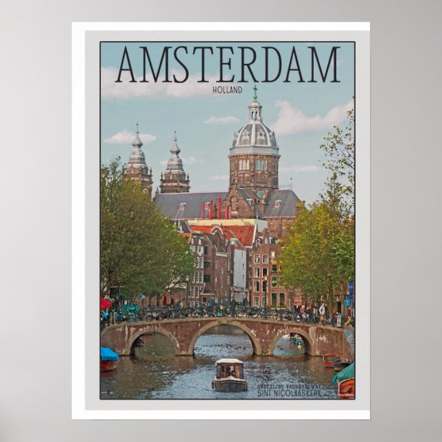 Amsterdam - Sint Nicolaaskerk Poster (Framsidan)