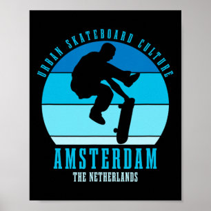 Amsterdam Skateboardare Urna Skateboard 3 Poster