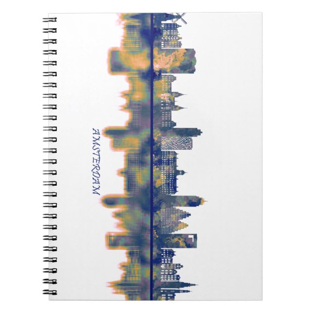Amsterdam Skyline Anteckningsbok (Framsidan)