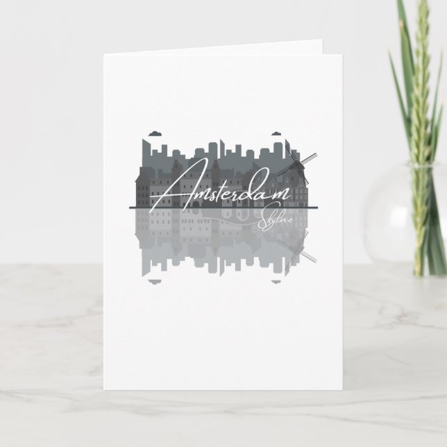 Amsterdam Skyline Kort (Framsida)