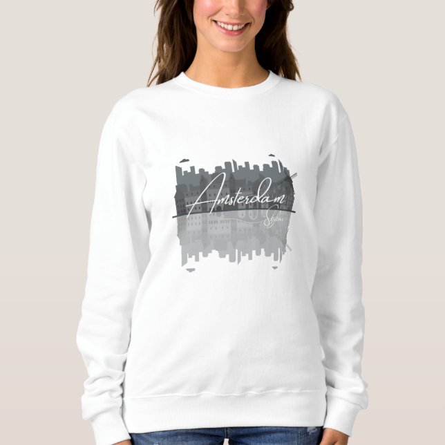 Amsterdam Skyline T Shirt (Framsida)