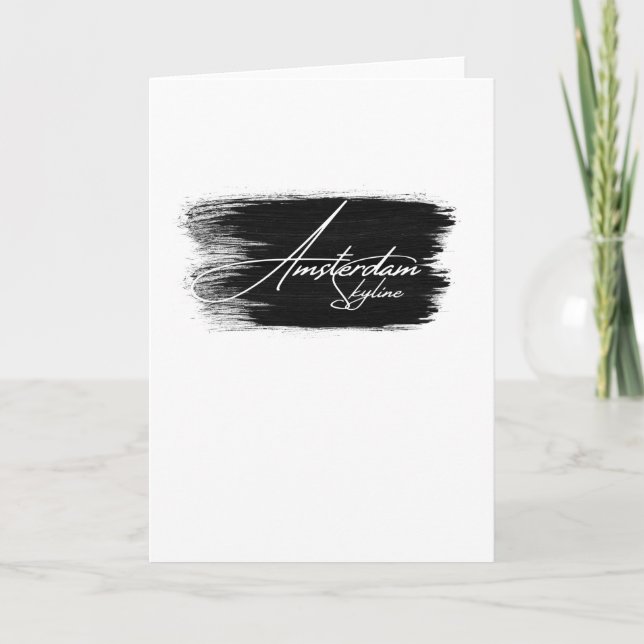 Amsterdam Skyline Write Kort (Framsida)