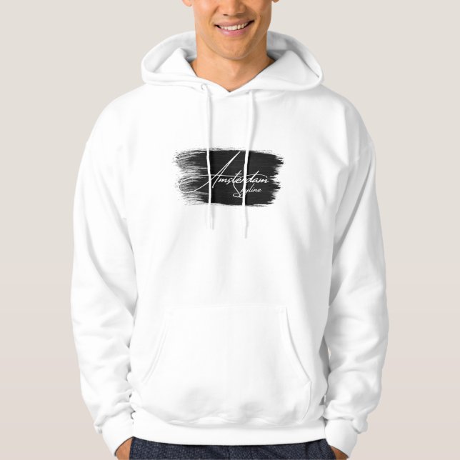 Amsterdam Skyline Writing Hoodie (Framsida)