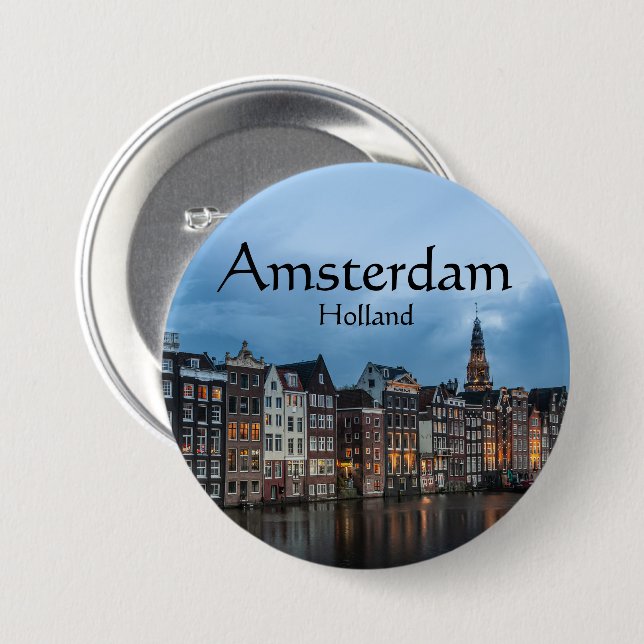 Amsterdam Souvenir Knapp (Framsida & baksida)
